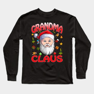 Grandma Santa Claus Christmas Matching Costume Long Sleeve T-Shirt